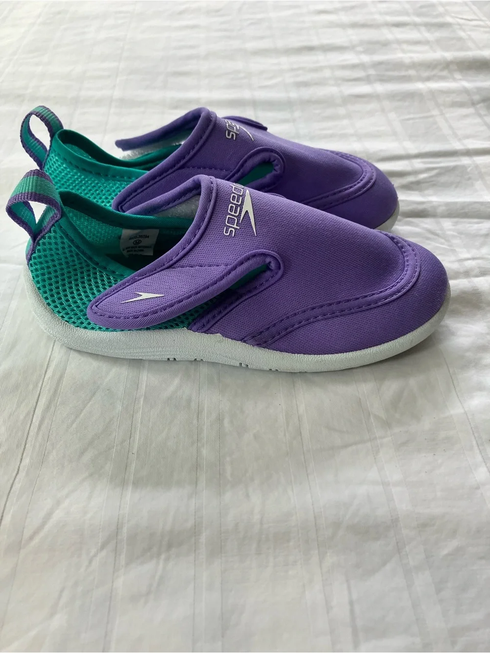Speedo Kids Purple and Teal Slip-On Water Shoes